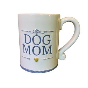 GRASSLANDS ROAD Dog Mom Mug Ceramic Coffee Tea With Handle Paw Print Gift